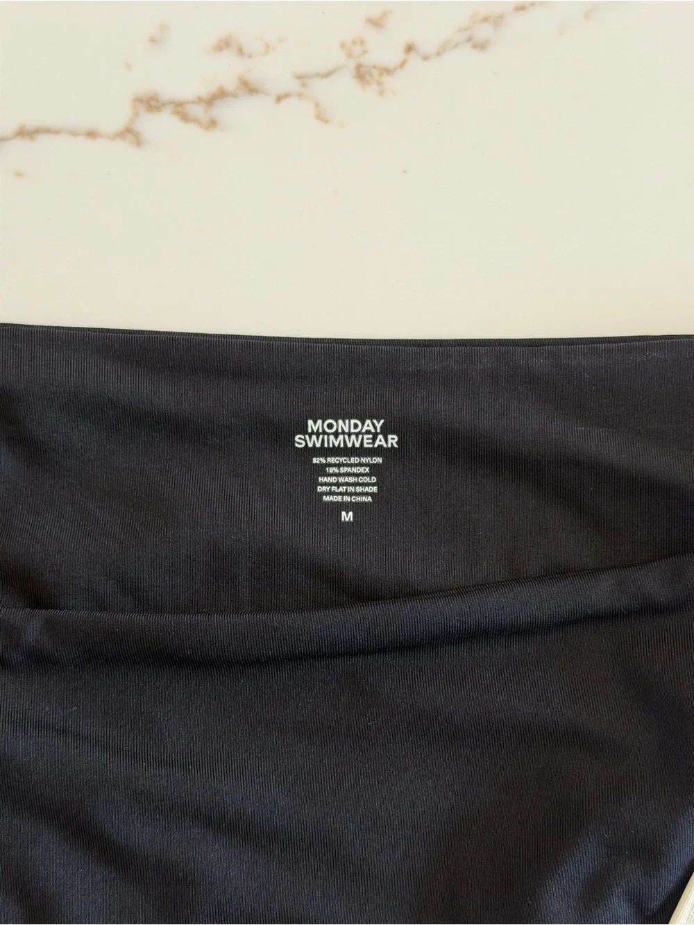 ✨New Monday Swimwear Le Marais Bikini Bottom - Black/Ivory - Medium